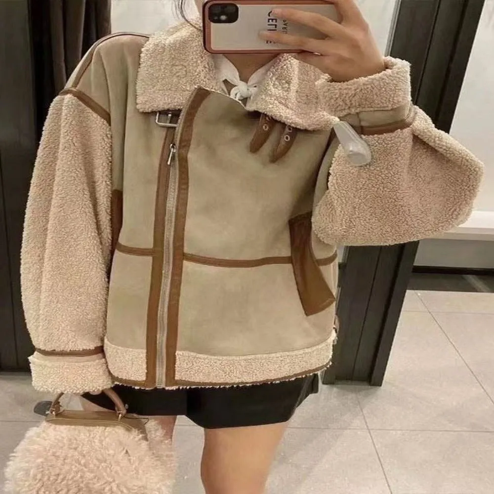 Warm Leather & Fur Winter Jacket For Women