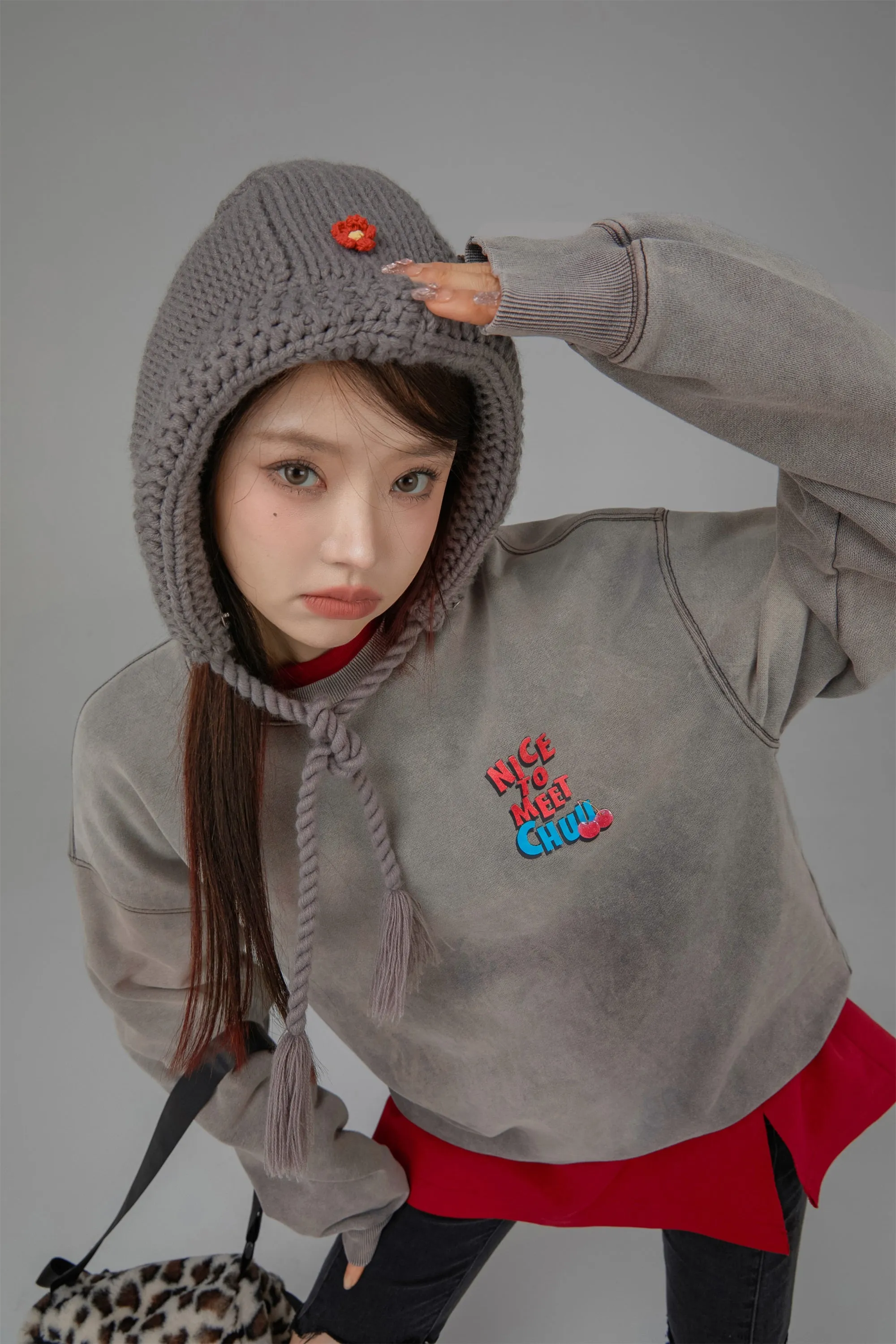 We Have Met Before Chuu Loose Fit Sweatshirt