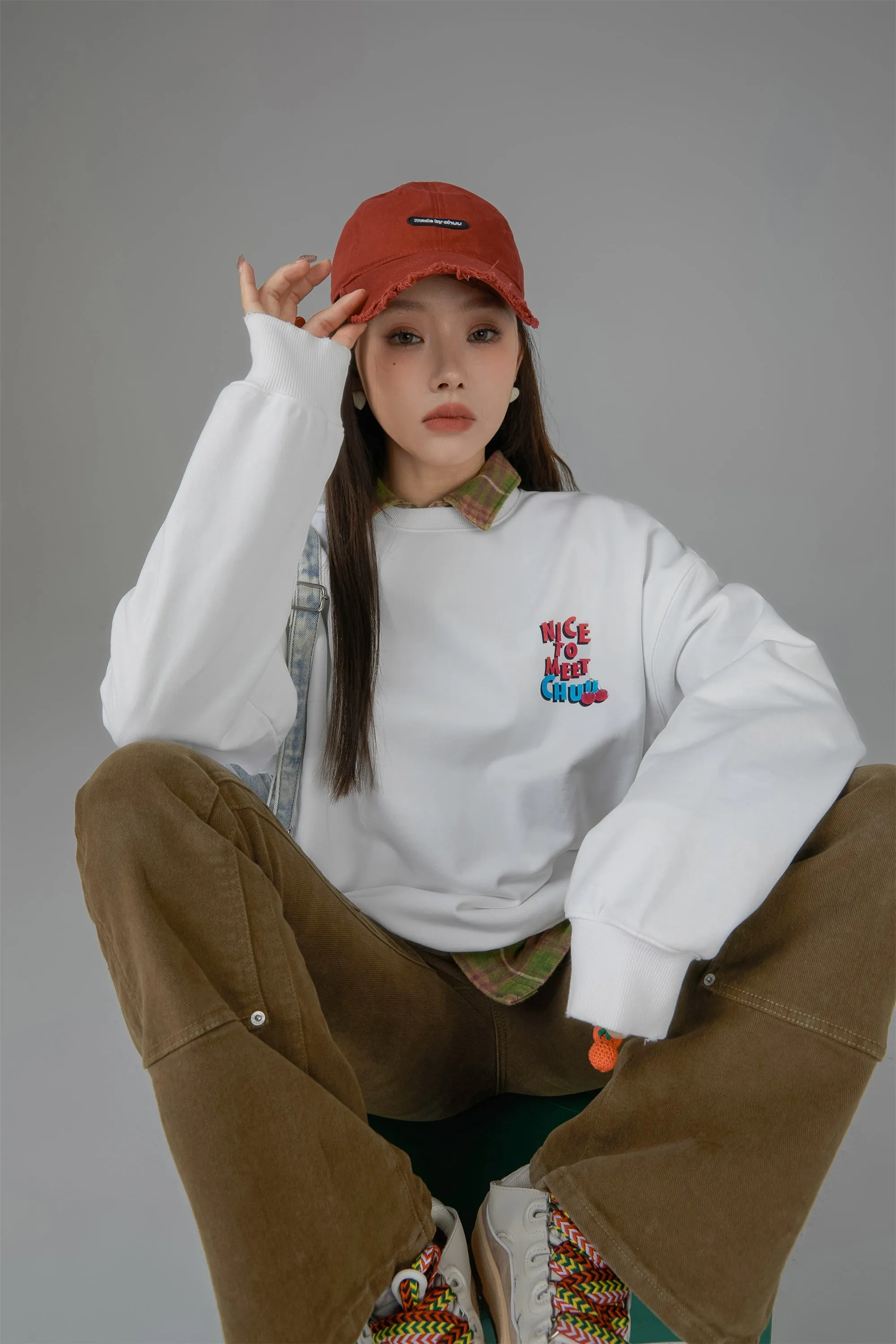 We Have Met Before Chuu Loose Fit Sweatshirt