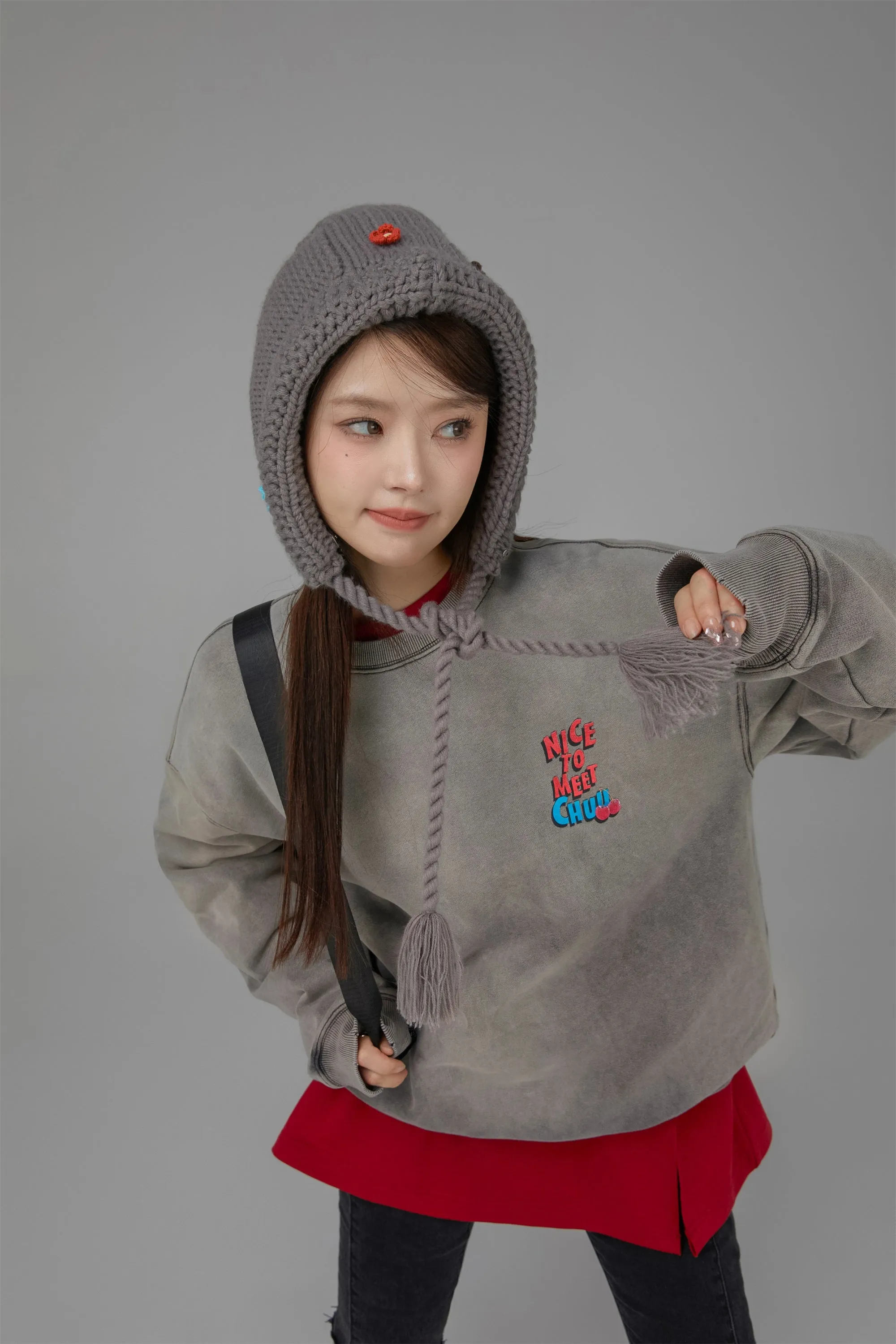 We Have Met Before Chuu Loose Fit Sweatshirt