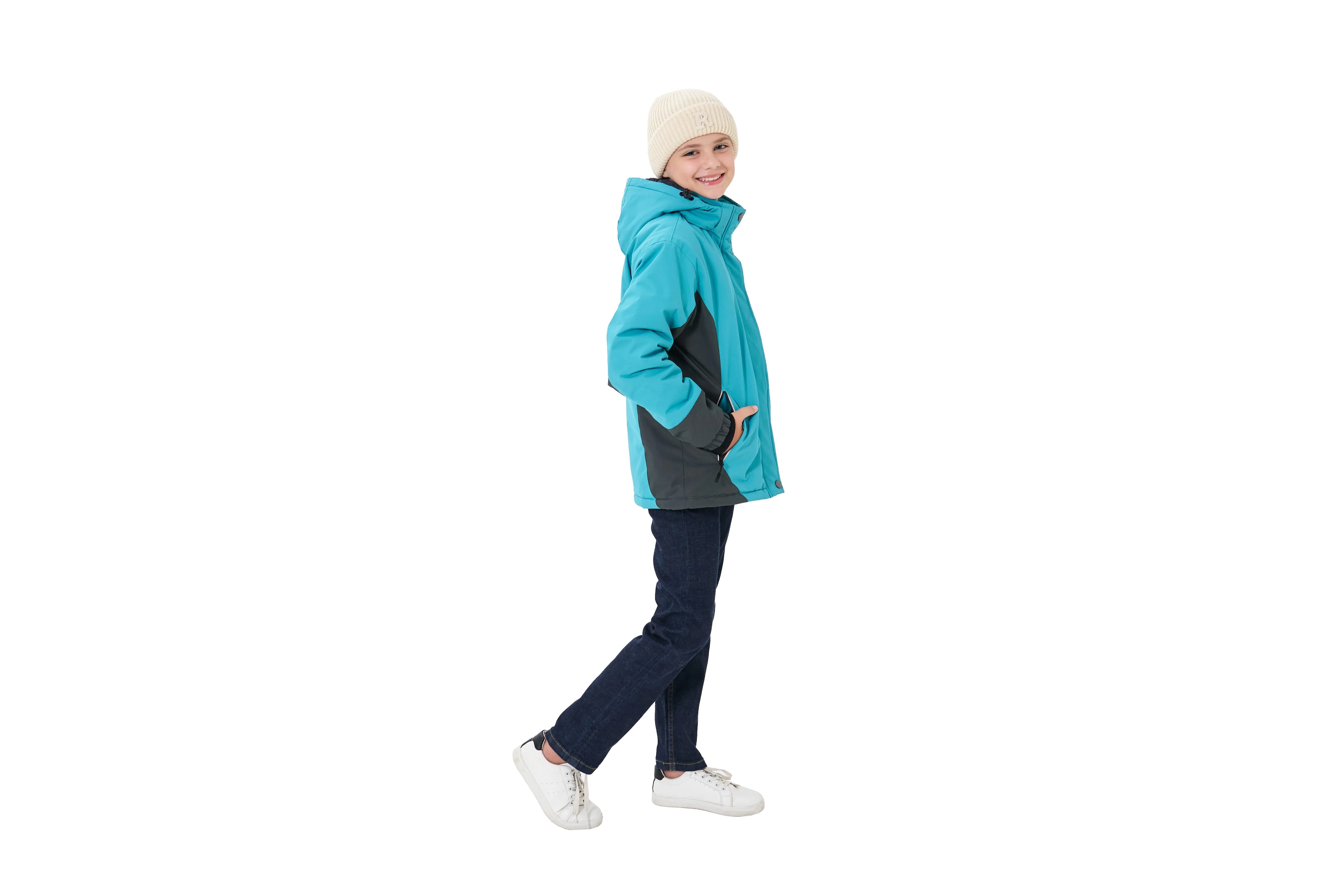 Winter girls ski warm wool jacket