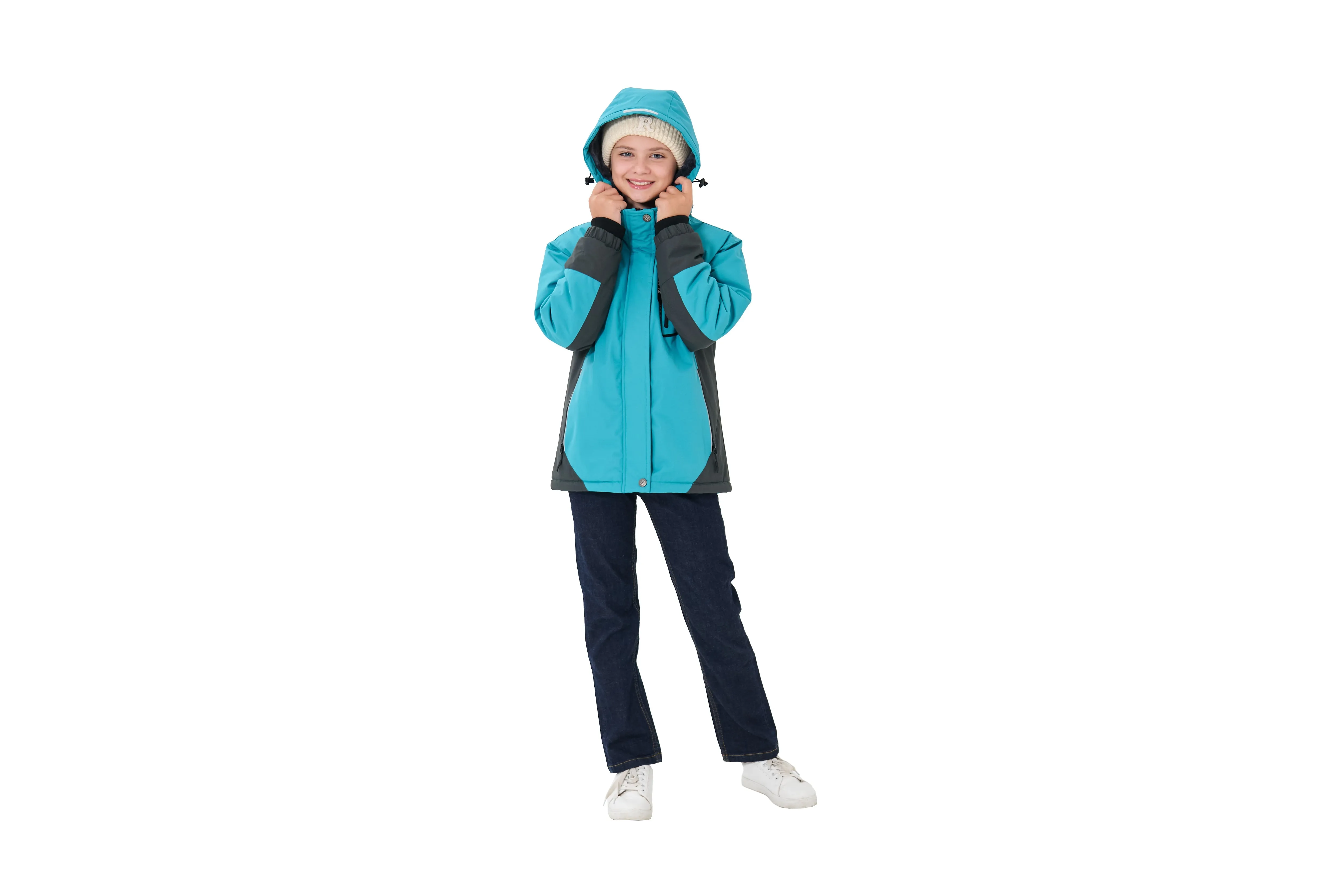 Winter girls ski warm wool jacket