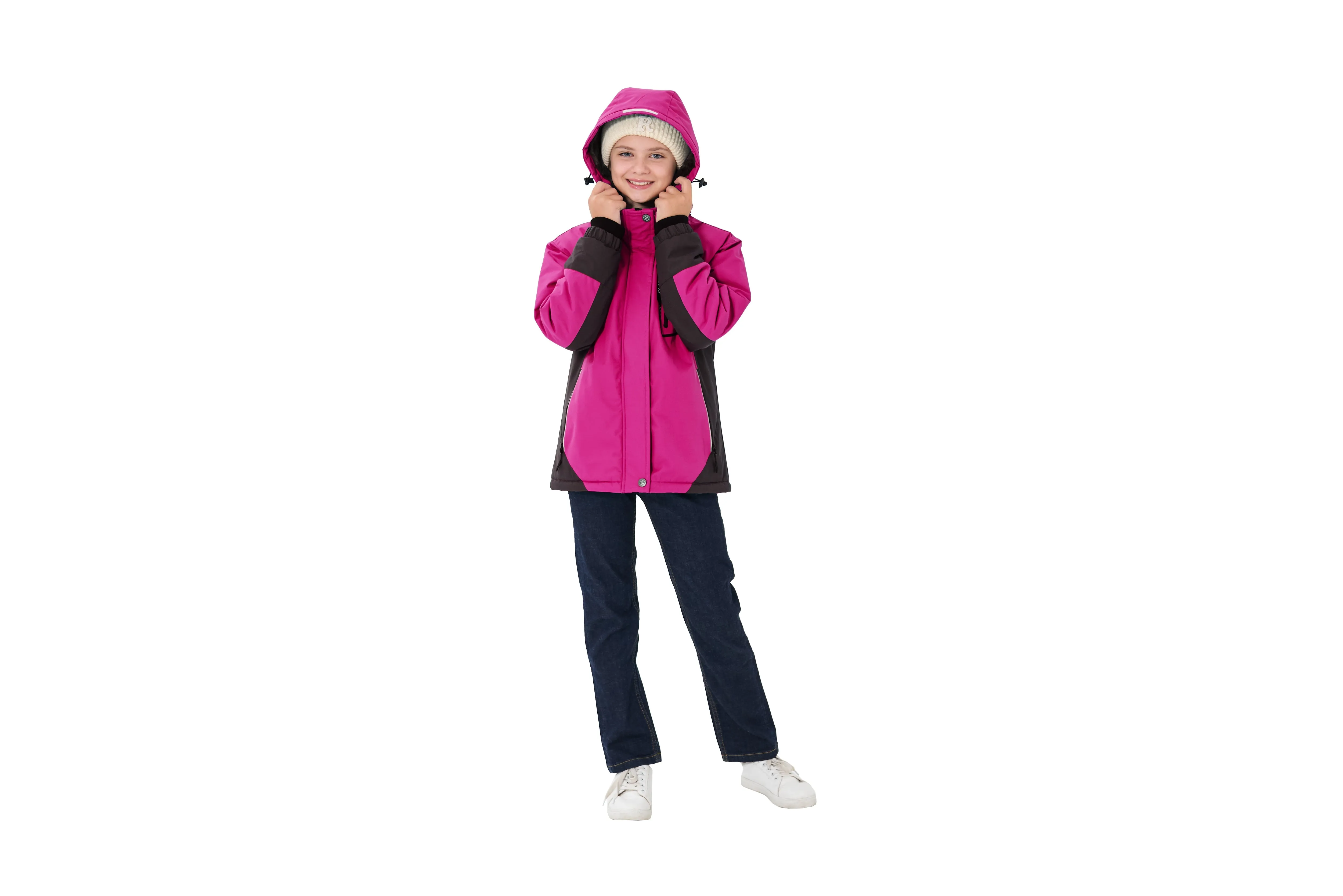 Winter girls ski warm wool jacket