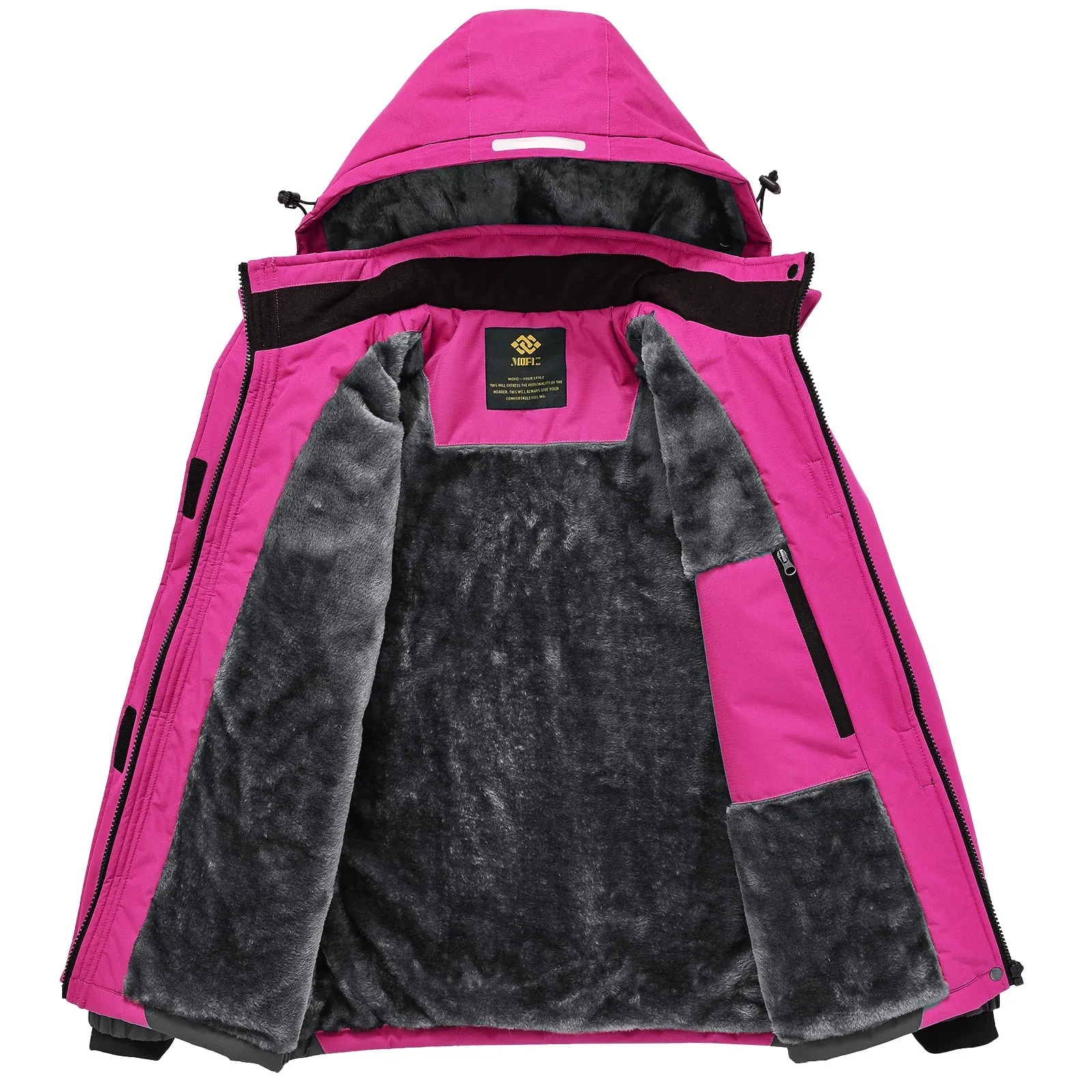 Winter girls ski warm wool jacket