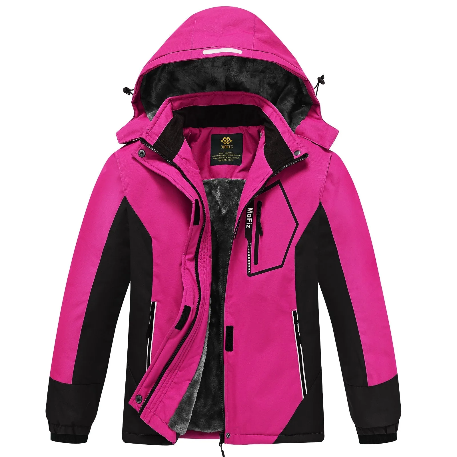 Winter girls ski warm wool jacket