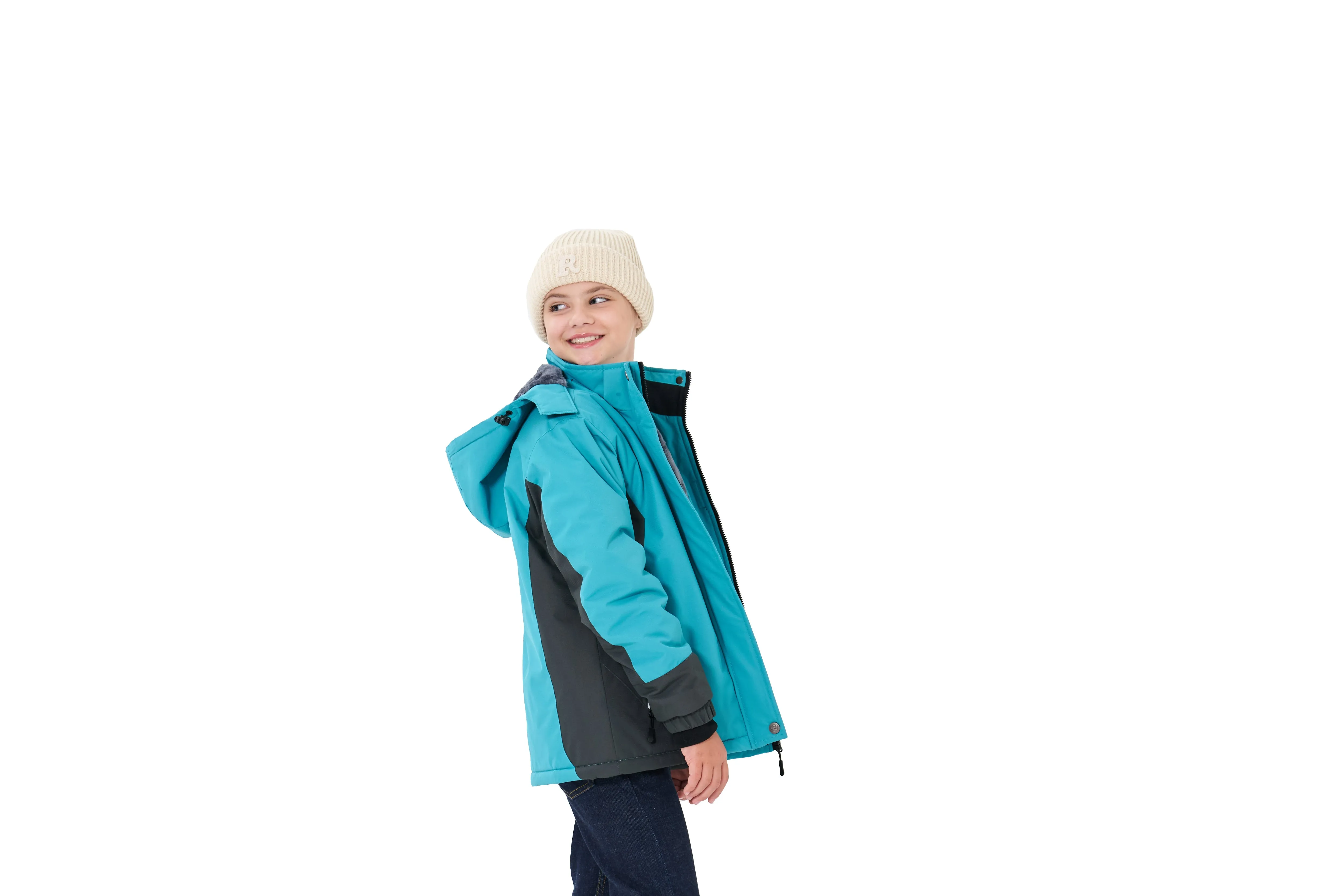 Winter girls ski warm wool jacket