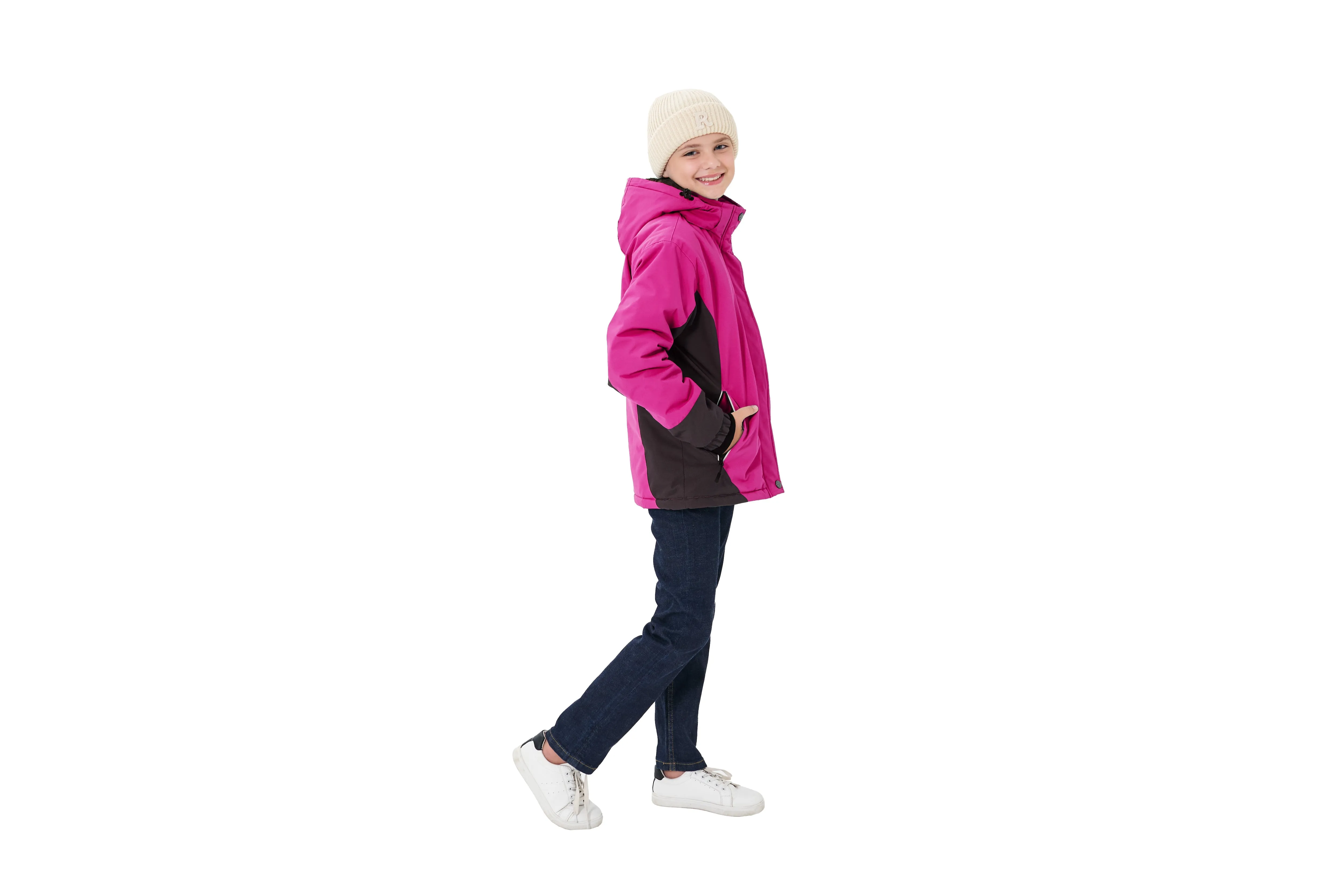 Winter girls ski warm wool jacket