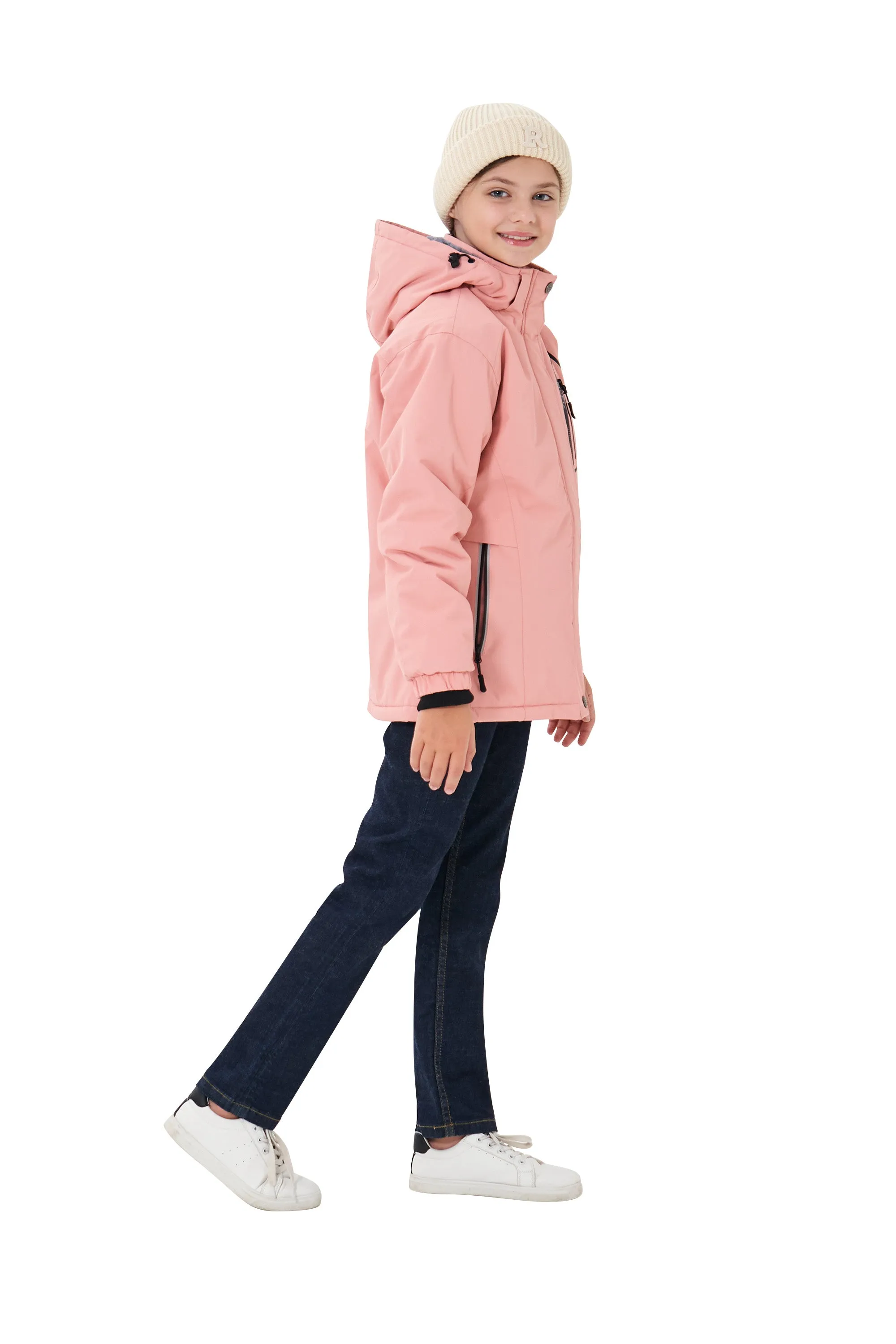 Winter girls ski warm wool jacket