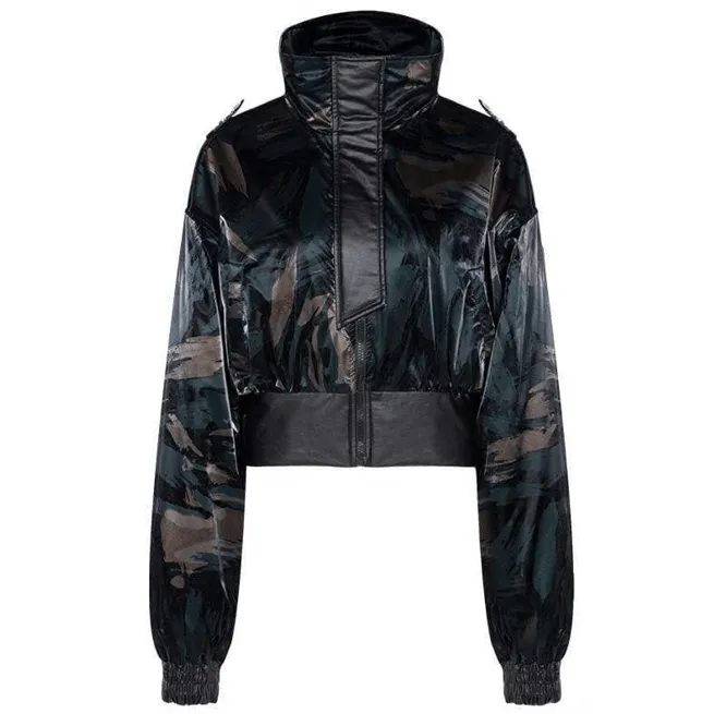 Women's Warm High Neck Camouflage Jackets