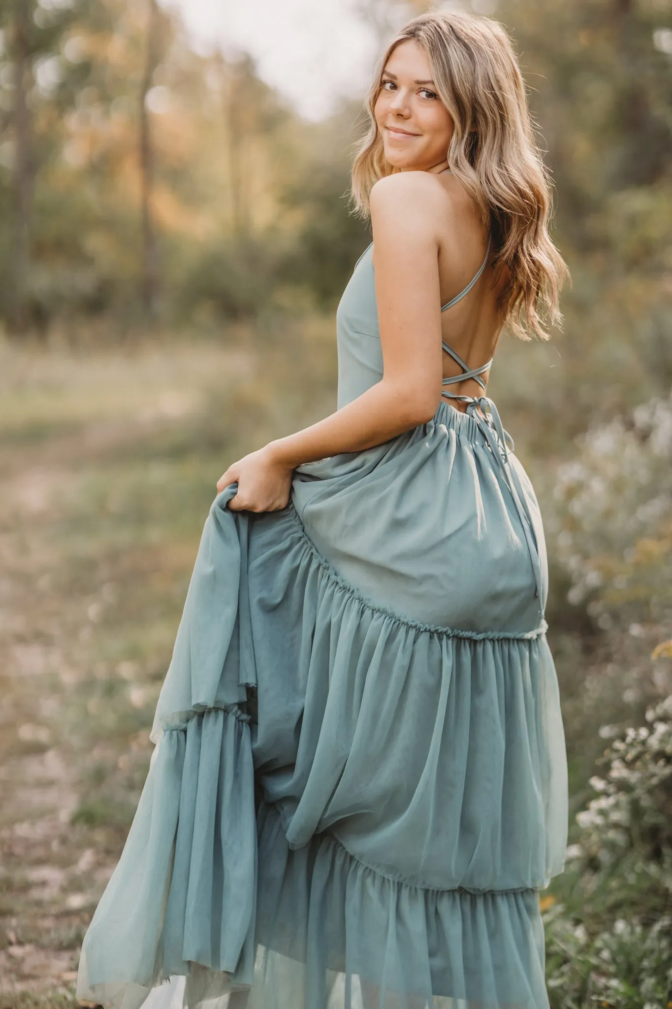 Women's Wendy Dress (soft teal tulle)