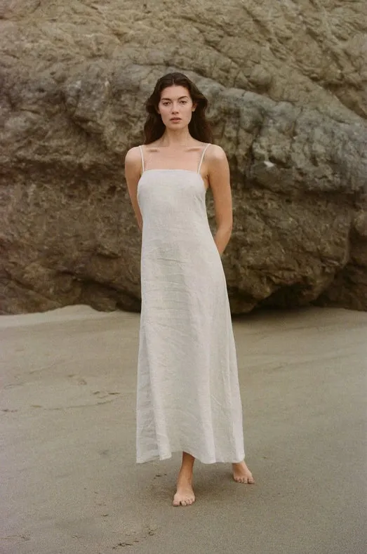 Woven 100% Linen Maxi Dress